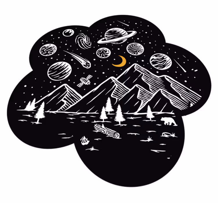 Tapete vinílico de jogos cena de aventura espacial - TenStickers