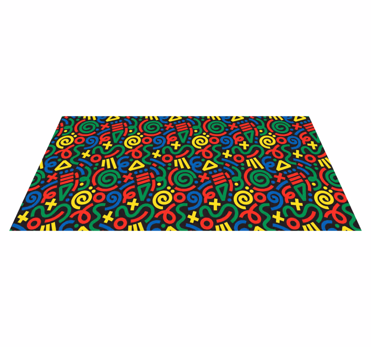 Desenhadas tapetes geométricos de padrão abstrato - TenStickers