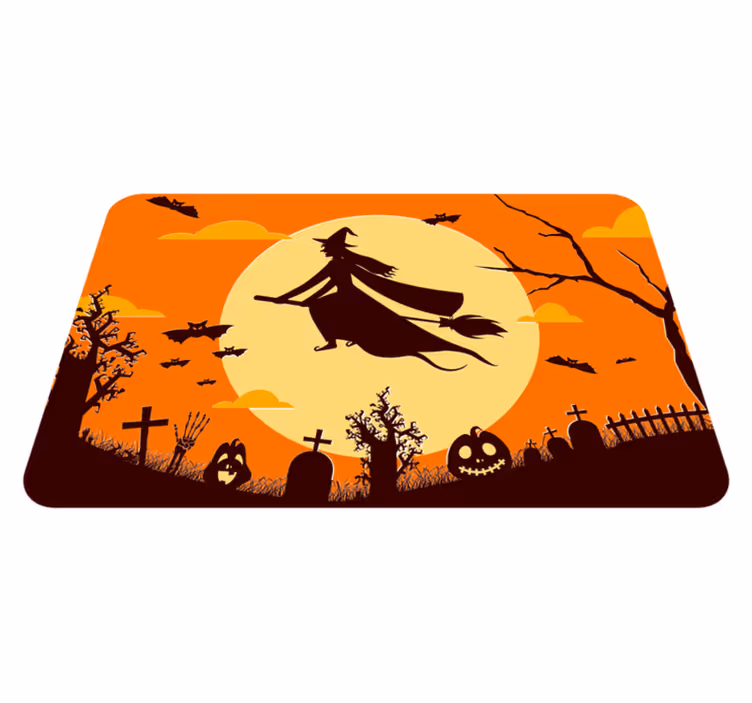 Tapete vinílico halloween silhueta assustadora de halloween - TenStickers