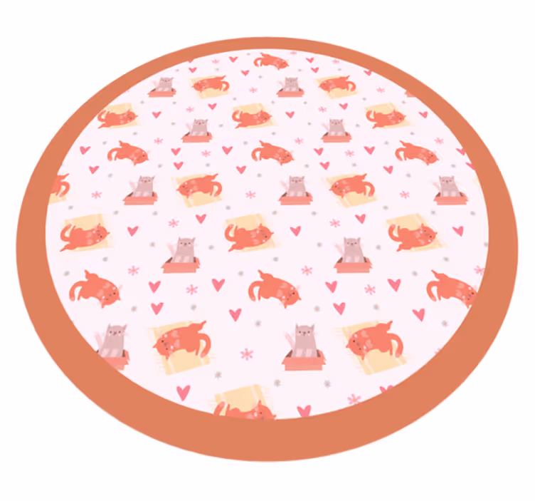 Tapete vinílico para bebés motivo de gato brincalhão - TenStickers