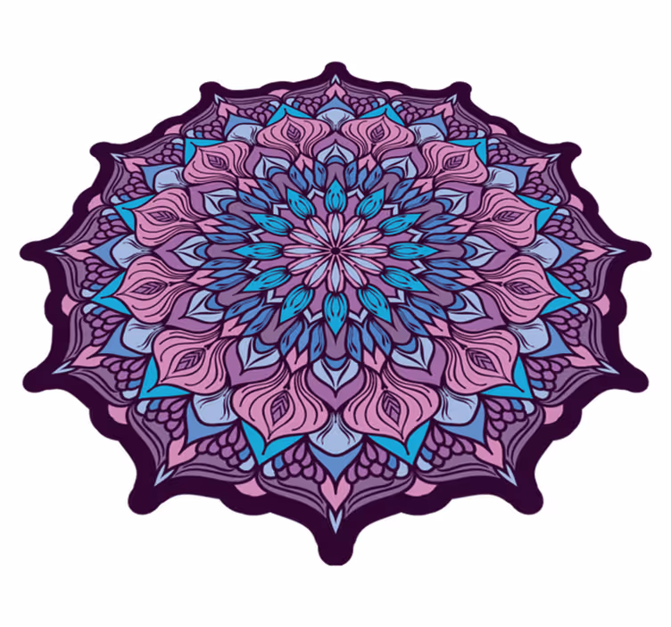 Tapete de vinil com padrão de mandala boho - TenStickers