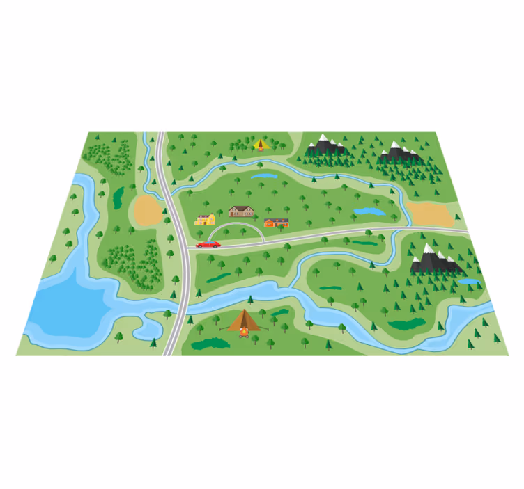 Tapete vinílico de estradas playroad interativo - TenStickers