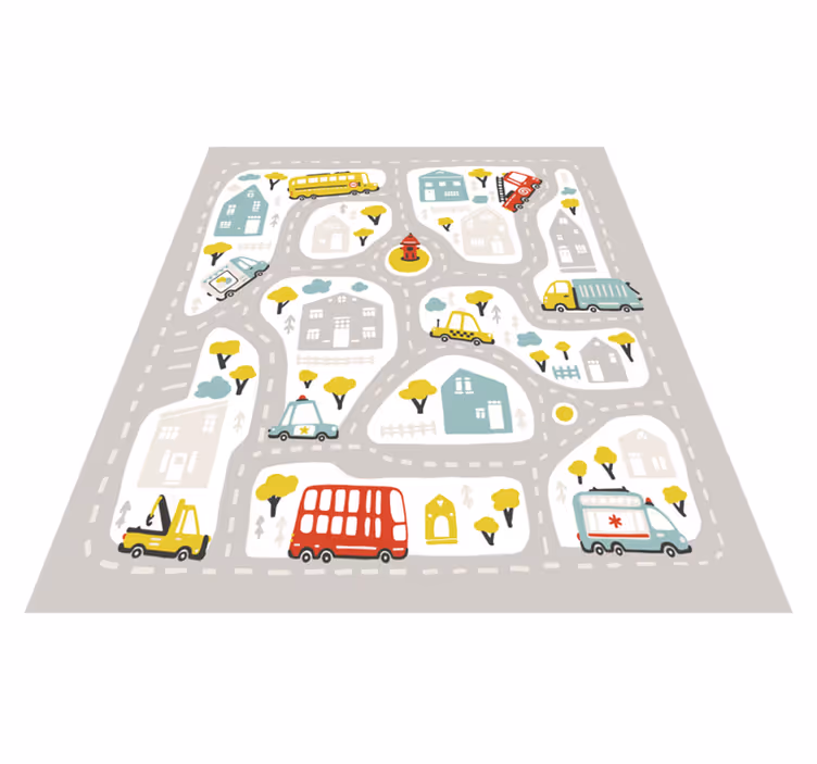 Tapete vinílico de estradas via de trânsito da cidade - TenStickers