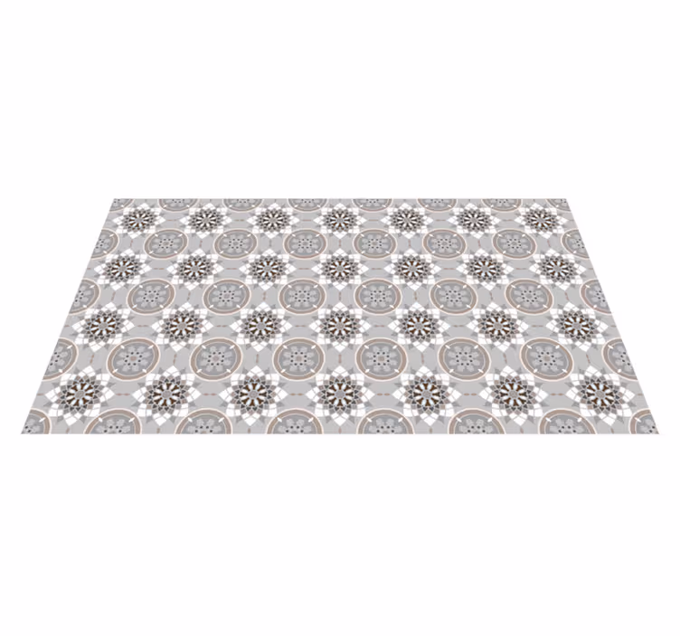 Tapete moderno em mosaico de flores - TenStickers