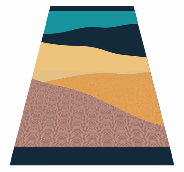 Tapete vinílico geométricas formas onduladas abstratas - TenStickers