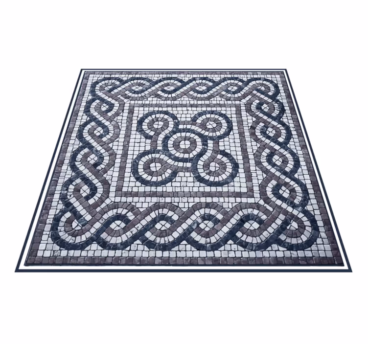 Piso de mosaico de pedra seixo - TenStickers