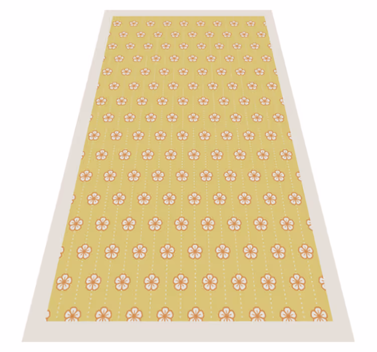 Tapete floral com padrão de flor de cerejeira amarela - TenStickers