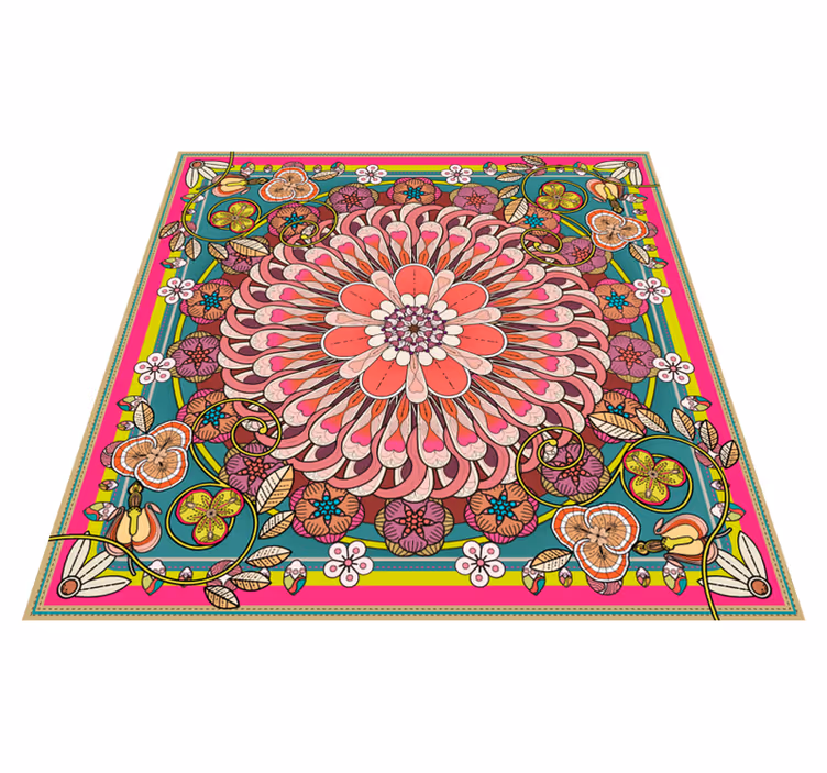 Mandalas coloridas geométricas tapetes geométricos - TenStickers