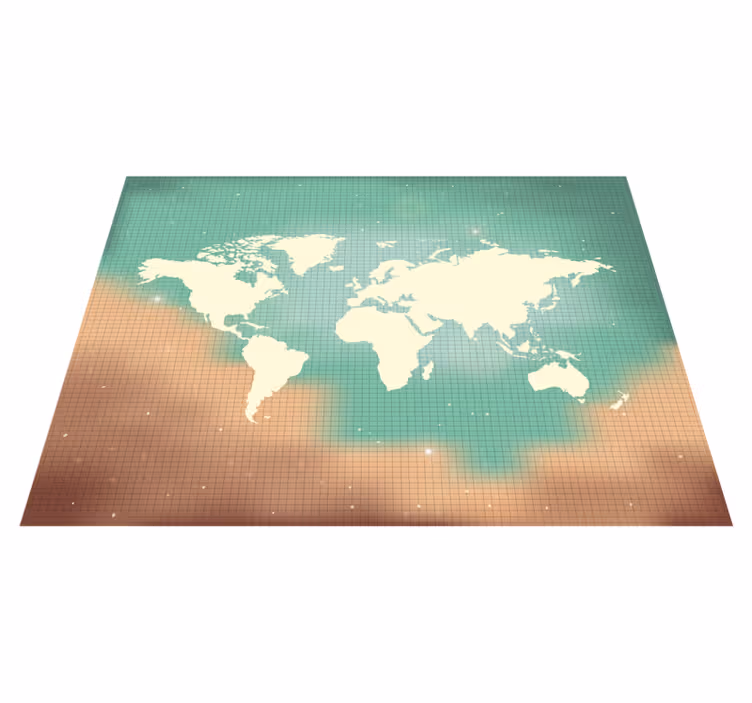 Tapete vinílico de mapa mundial ilustração do mapa mundial - TenStickers