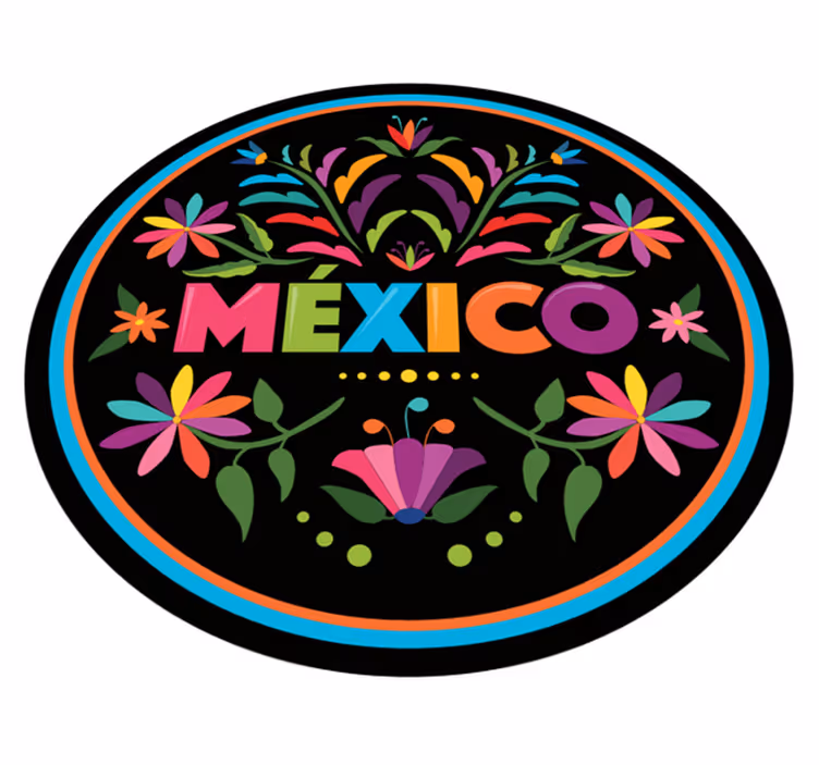Tapete de vinil floral com temas tenango - TenStickers