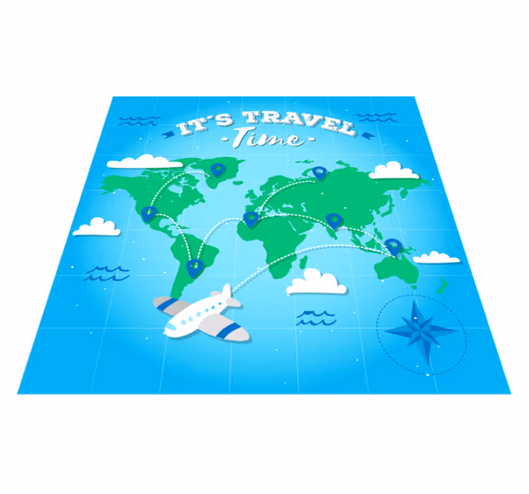 Tapete vinílico de mapa mundial exploração do mapa mundial - TenStickers
