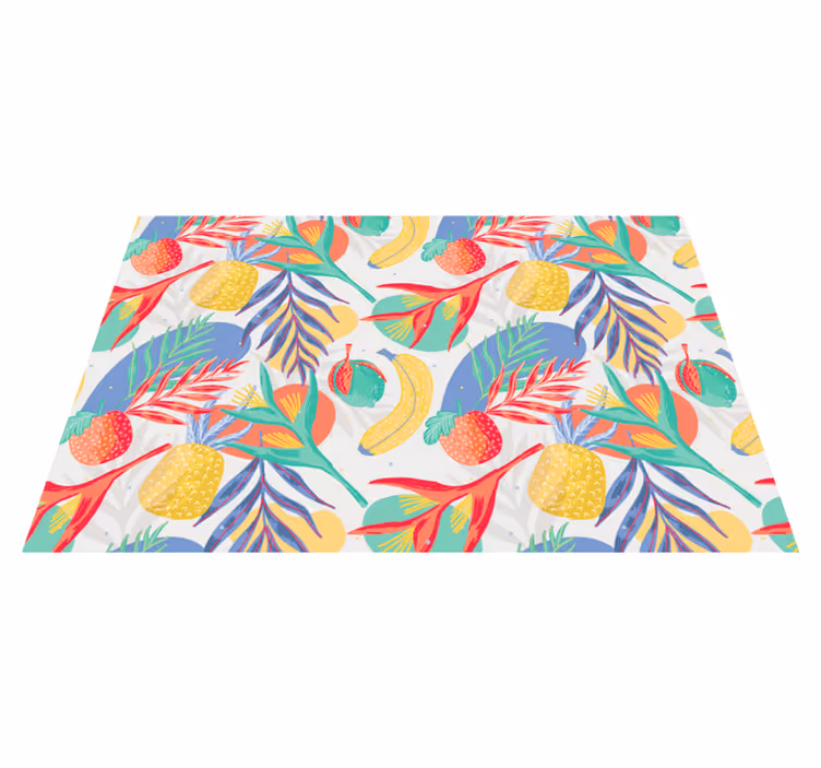 Carpete de azulejos de cozinha com padrão de frutas - TenStickers