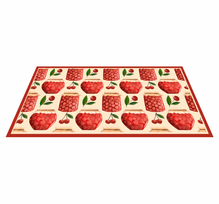 Tapete vinílico cozinha motivo de geléia de cereja - TenStickers