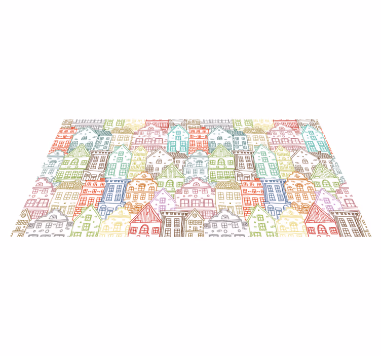 Ladrilhos de cozinha de casas desenhadas à mão - TenStickers