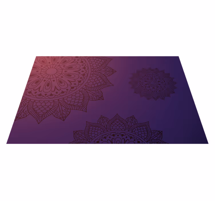 Tapete vinílico de mandala tapete padrão mandala - TenStickers