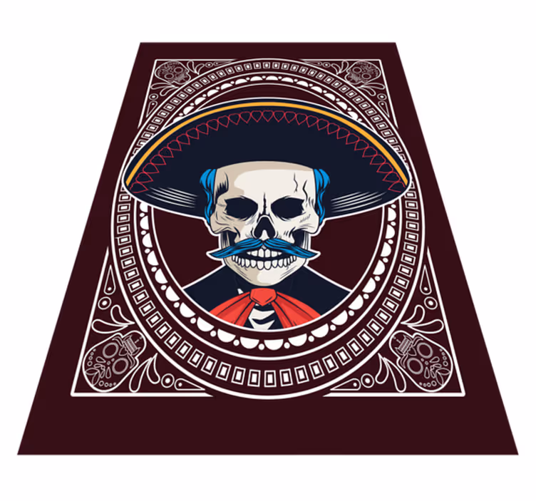Tapete étnico mexicano crânio étnico - TenStickers