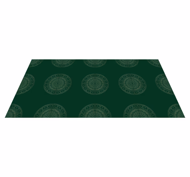Tapete de vinil com padrão mandala verde - TenStickers