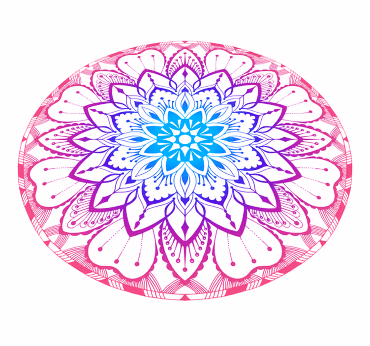 Tapete vinílico de mandala disco padrão de mandala - TenStickers