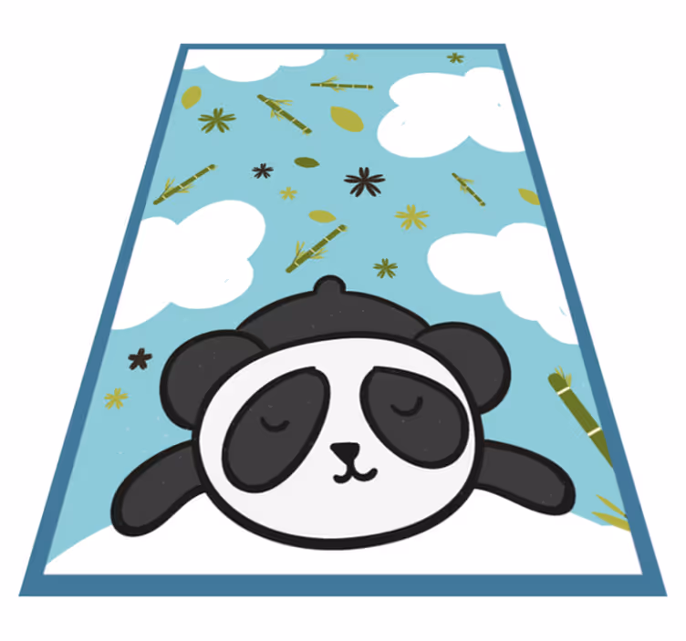 Tapete vinílico infantis paisagem dos sonhos do panda - TenStickers