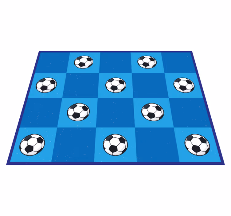 Tapete de jogo de quadrados de futebol - TenStickers