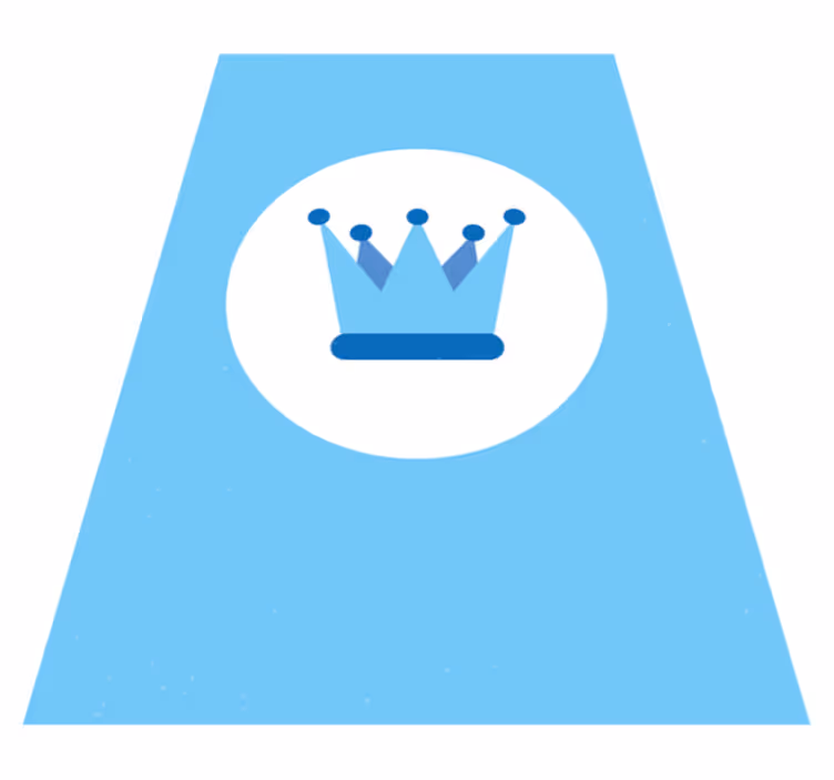 Tapete azul de vinil bebê coroa - TenStickers
