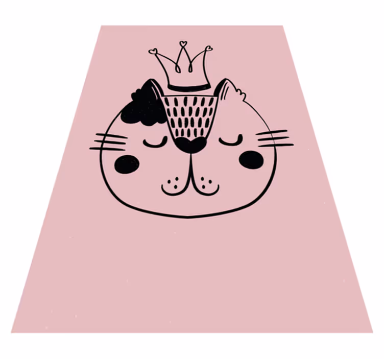 Tapete vinílico de animais ilustração de gato coroado - TenStickers