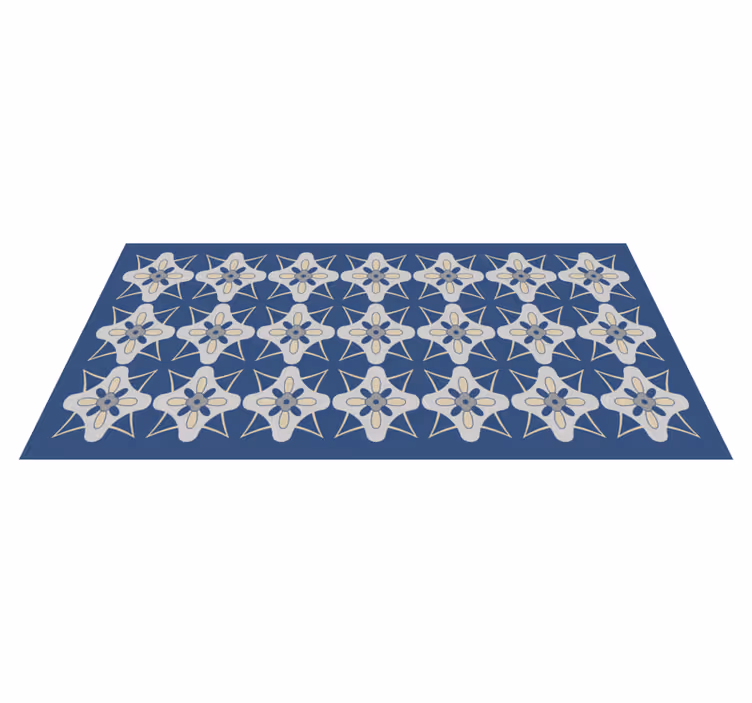 Tapete vinílico azulejos composição de azulejos florais - TenStickers