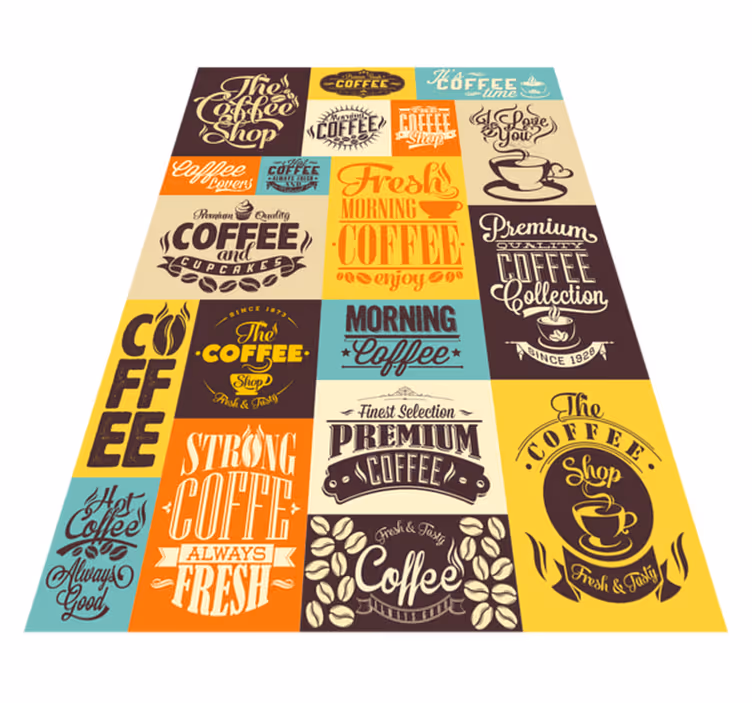 Tapete vinílico frases e textos coleção tipografia café - TenStickers