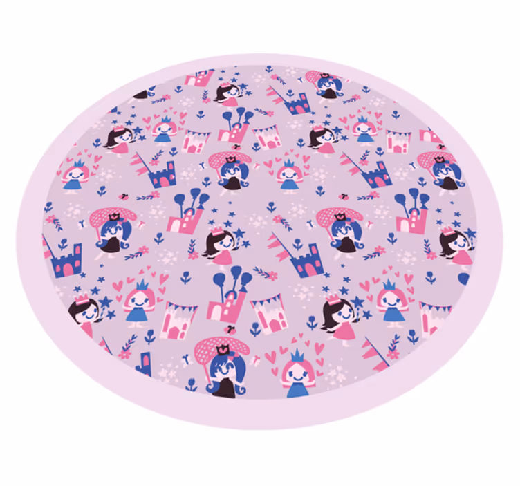 Tapete vinílico infantis diadema de conto de fadas - TenStickers