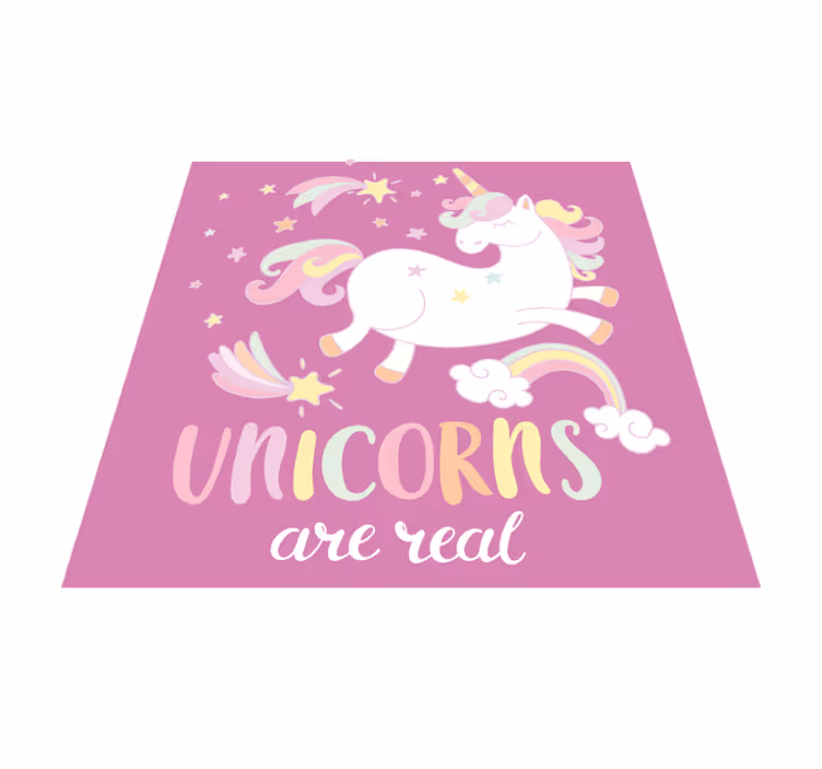 Tapete vinílico infantis magia real de unicórnios - TenStickers