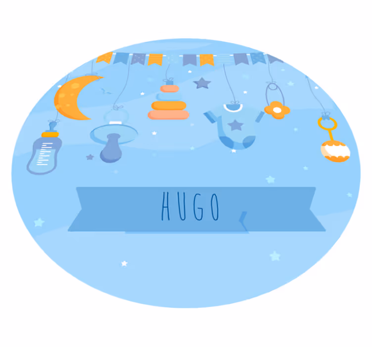 Tapete personalizado bebê menino nascido - TenStickers