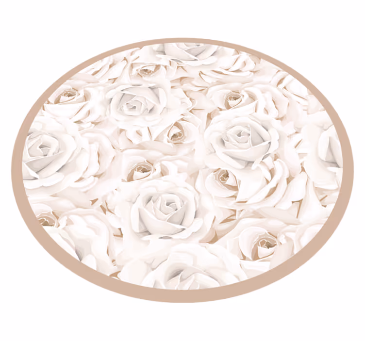 Tapete elegante de rosas brancas - TenStickers