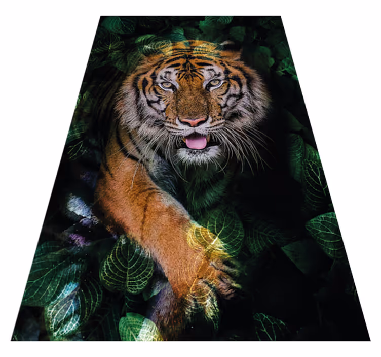 Selvageria de um tapete de vinil de quarto de tigre - TenStickers
