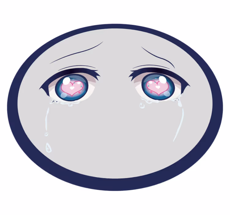 Tapete em vinil infantil cara de anime chorando - TenStickers