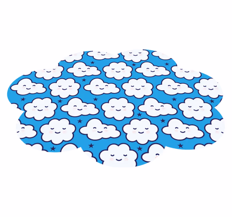 Tapete vinílico para bebés paisagem de sonho nublada - TenStickers
