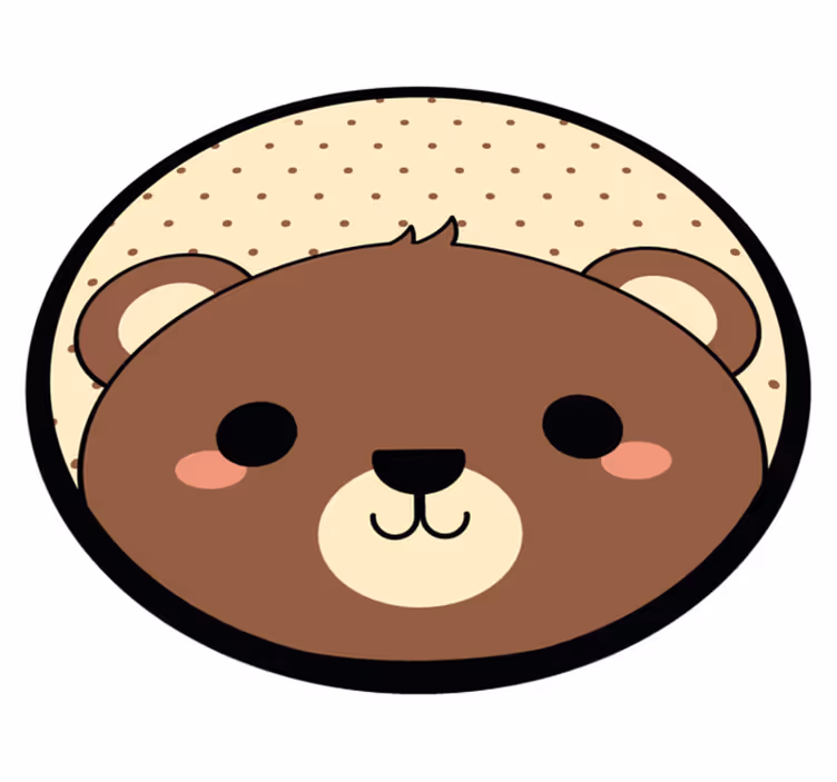 Tapete vinílico para bebés desenho de urso - TenStickers