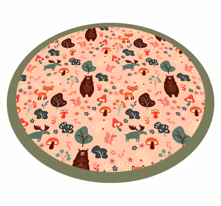 Tapete em vinil infantil criaturas da floresta - TenStickers