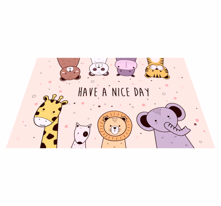 Tapete de vinil infantil personalizado de desenhos animados - TenStickers