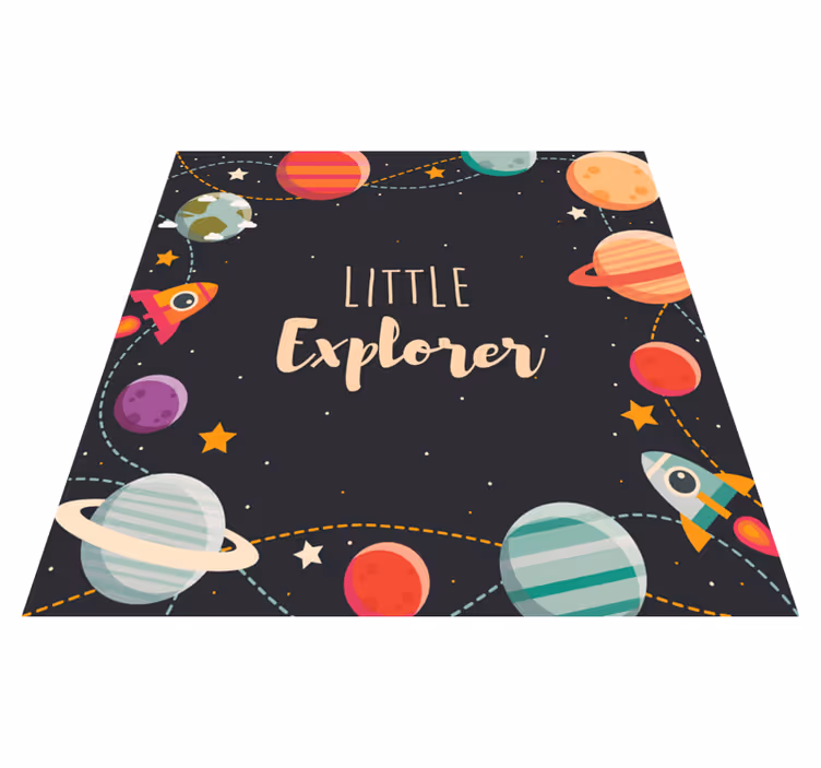 Tapete de vinil infantil exploradores do espaço - TenStickers