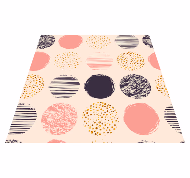 Tapete vinílico geométricas conjunto de bolinhas - TenStickers