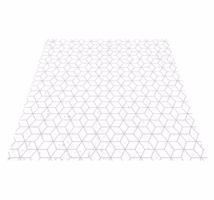 Tapete vinílico geométricas ilusão de cubo geométrico - TenStickers