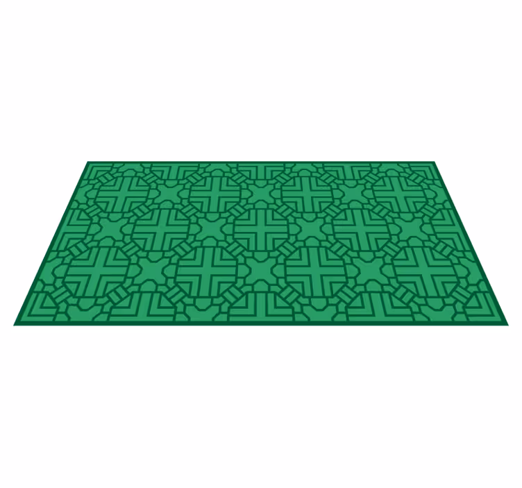Padrão verde coreano. Tapete étnico - TenStickers