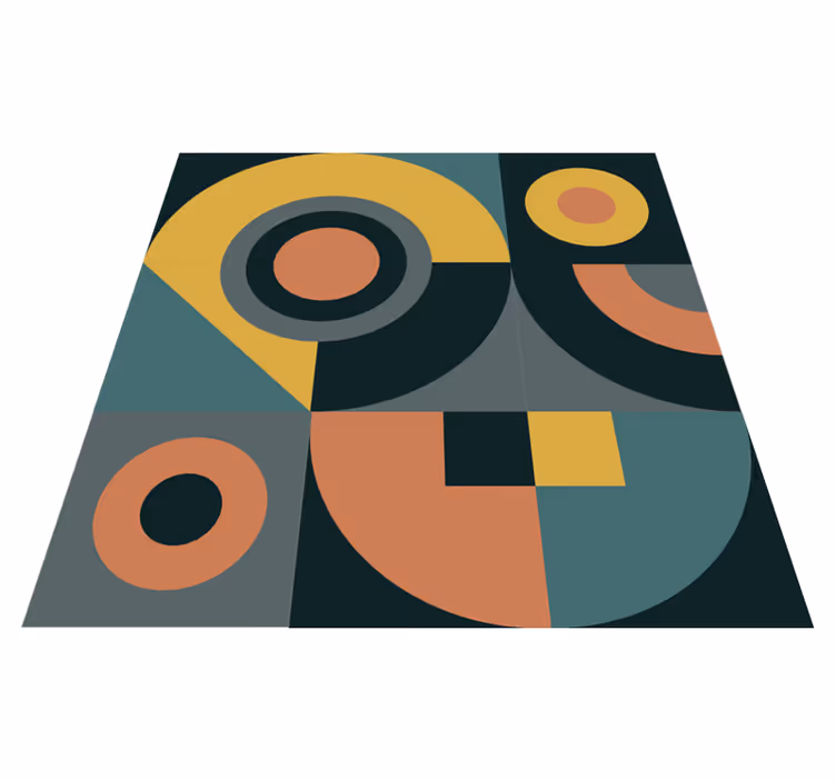 Tapete vinílico geométricas composição de formas geométricas - TenStickers