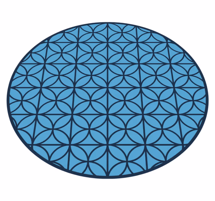 Tapete vinílico geométricas circular geométrica - TenStickers