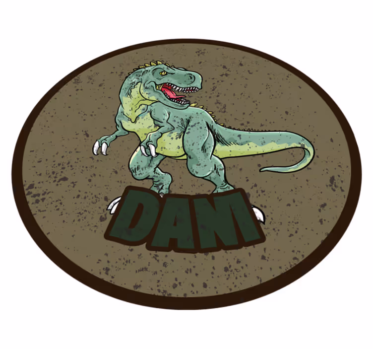 Tapete vinílico com nome dinossauro personalizado - TenStickers