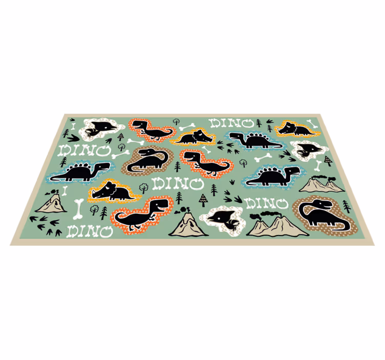Tapete em vinil infantil playground de dinossauros - TenStickers