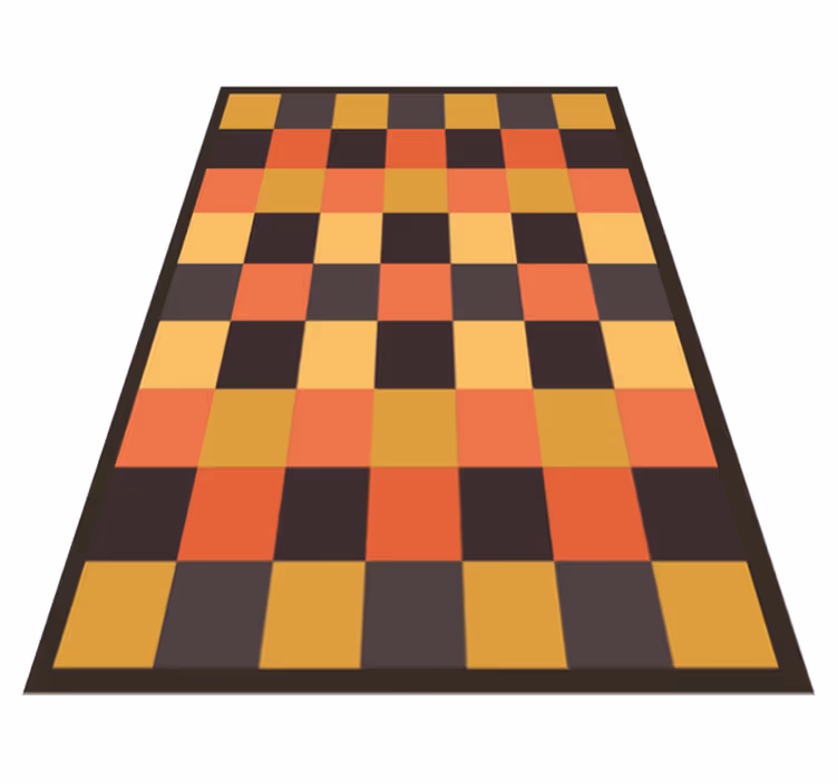 Tapete vinílico geométricas tabuleiro de xadrez geométrico - TenStickers