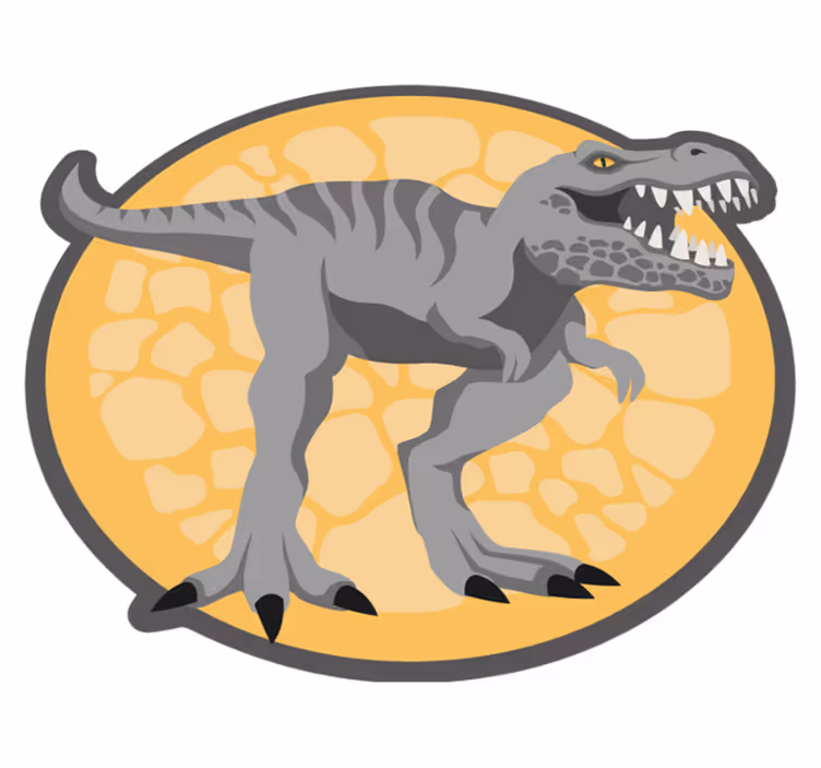 Tapete vinílico infantis desenho circular de dinossauro - TenStickers