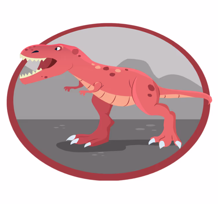Tapete vinílico infantis brincadeira de dinossauro - TenStickers