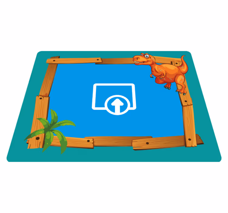 Tapete vinílico infantis dinossauro personalizável - TenStickers